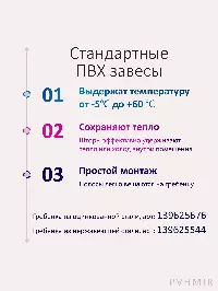 ПВХ завеса для дверей 0,8x2,5м. Готовый комплект, прозрачная